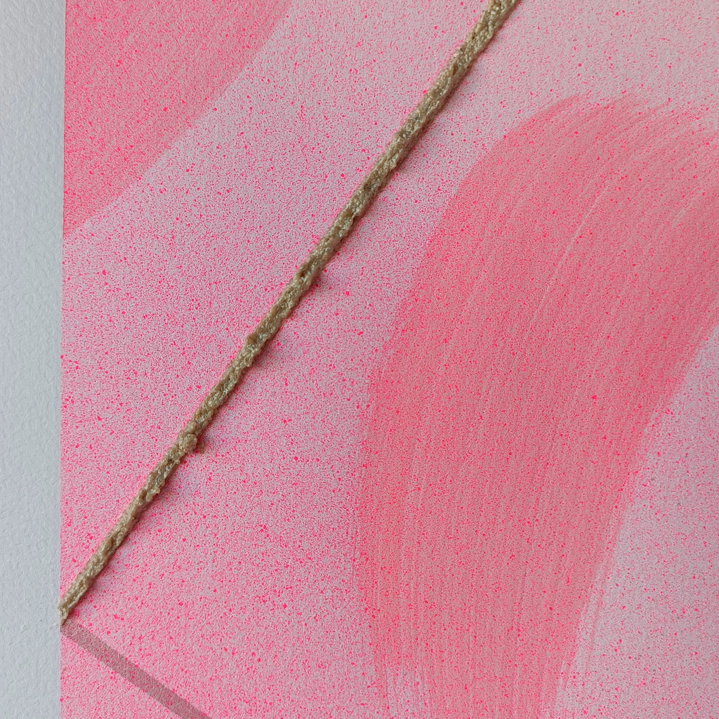 Detalles cuadro original abstracto rosa textura arena natural Dulzura 
