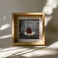 Recreación de cuadro contemporáneo original con textura de arena natural Casa 03